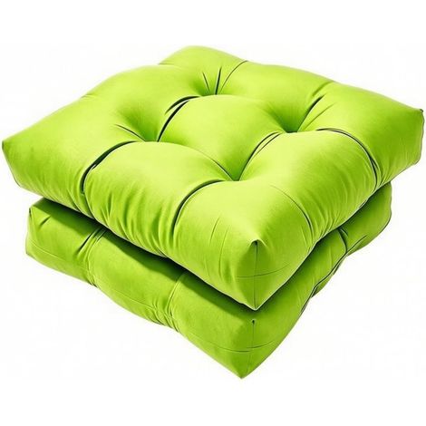 2-Piece Galte Square Chair Set, Soft, Upholstered, Sturdy, for Balcony, Lime Green, Waterproof (1/5)