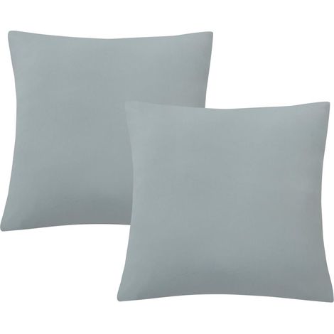 Federe decorative elasticizzate grigie 45 x 45 cm, 2 pezzi