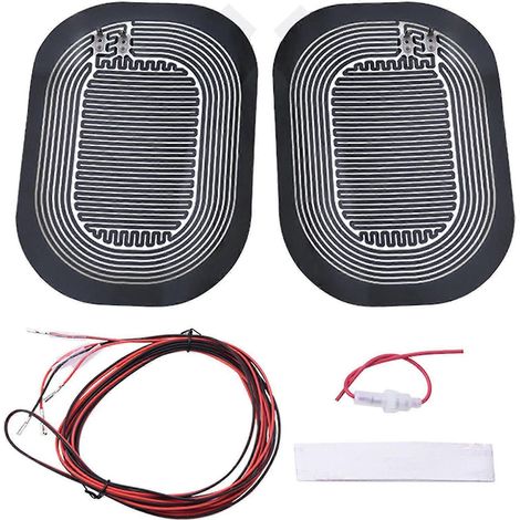Coussin chauffant universel pour rétroviseur latéral de voiture 12 V CC avec fonction désembuage et chauffage rapide (noir et blanc). (1/5)