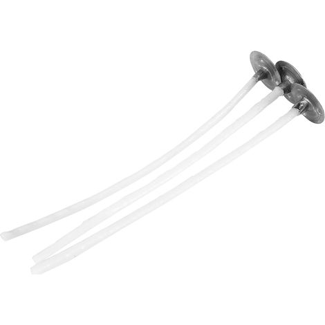 100 mèches coton 8cm avec attaches métal, accessoire fabrication bougies DIY, kit 100 pièces, mèches à bougie à mèche coton (1/3)