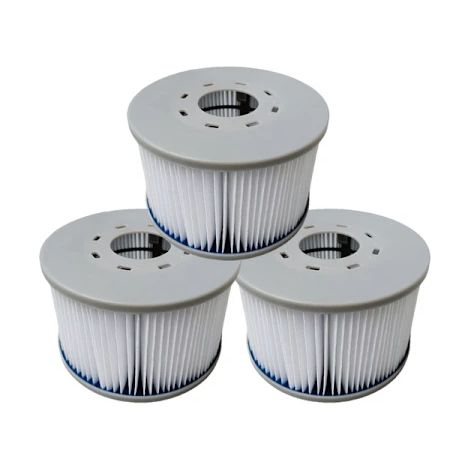 Cartouches filtrantes gonflables MSPA pour spa, lot de 3, en polypropylène, pour le nettoyage du spa, Ø 10,6 x 6,7 cm-AquaForge (1/5)