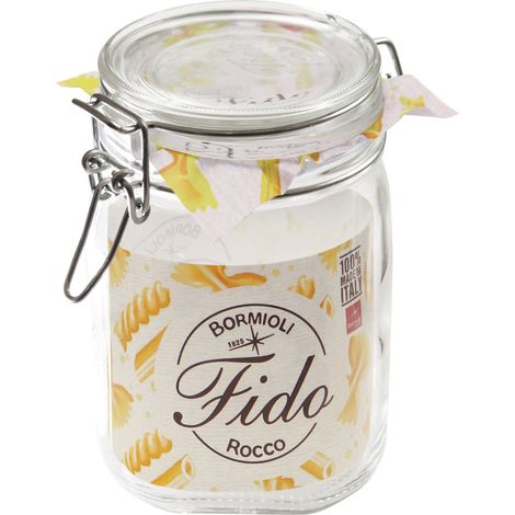 Bormioli Rocco Drahtbügelgläser Fido 1115ml 4 Gläser + Gummi Einmachgläser 58300