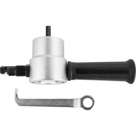Main Tôle Grignoteuse Scie Coupe Double Tête Outil de Coupe en Métal Forage Perceuse pour Voiture Réparation Entretien (1/5)