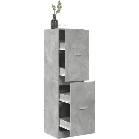 Apothekerschrank Betongrau 40x41x144,5 cm Holzwerkstoff