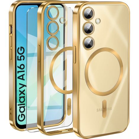 Étui pour Samsung Galaxy A16 / A16 5G, Electro MagSafe, or + protection d'écran en verre (1/5)