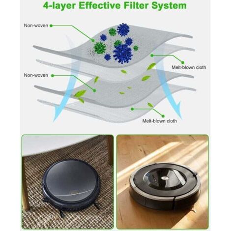 Sacchi aspirapolvere compatibili iRobot Roomba, per i7, i3, i4, i6, j7, i8, S9, E5, E6, E7, 10 pezzi, accessori di ricambio (1/2)