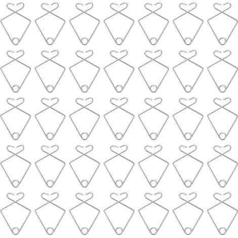 Lot de 50 crochets de plafond en acier pour faux plafonds et dalles de plafond, pour bureau ou maison.-3.00X2.20X0.10CM-Silver (1/4)