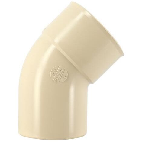 Winkel 45 männlich weiblich für PVC-Fallrohr 80 Sand