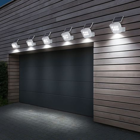Lampade solari per esterni con rilevatore di movimento Faretto solare a parete a LED per esterni con rilevatore di movimento per esterni, bianco, LED 0,3W 150Lm bianco freddo, LxLxH 12,8x10x11 cm, set (1/5)