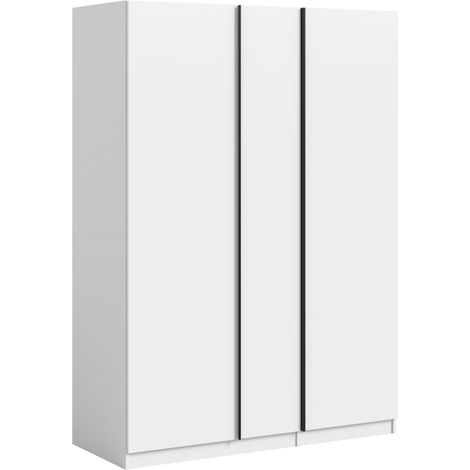 Oakland Kleiderschrank 3 Türen weiß.