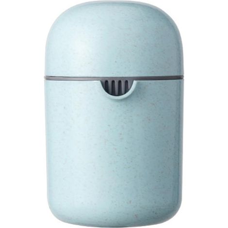Presse-agrumes manuel, couvercle antidérapant, presse-citron vert rotatif, presse-fruits manuel portable pour la cuisine et les voyages (bleu) (1/4)
