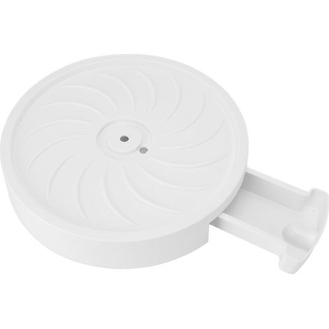 Chariot roulant plastique blanc 4 roulettes pour plante en pot et fleur jardin terrasse, plateau socle mobile, larg. int. 26cm/10.2in (1/5)