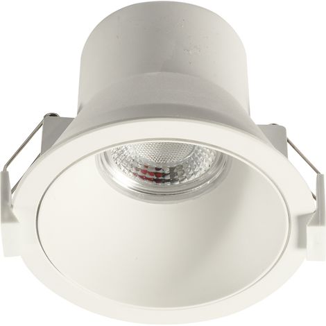 Spot downlight LED encastrable 8W rond ∅90mm Blanc, Anti-éblouissant CCT4 étanche IP44 (1/5)