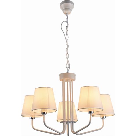 Lampada a sospensione Candellux York Ø72 bianco/rosa 5xE14 (1/2)