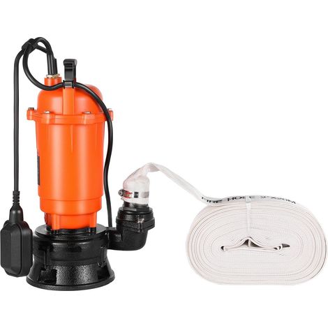 Pompe submersible 1500W,21000 L/H,en fonte avec interrupteur flottant,18M de hauteur pour drainage efficace des eaux (1/5)