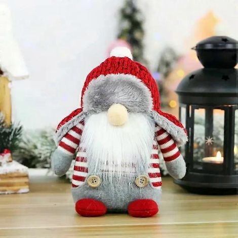 Ornements de Noël - Décorations de fenêtre en forme de poupée sans visage avec chapeau rond (1/2)