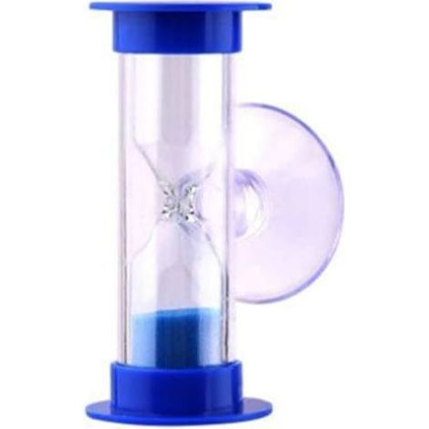 Sablier de douche 2 minutes à ventouse, sans piles, accessoire de salle de bain amusant, bleu (1/4)