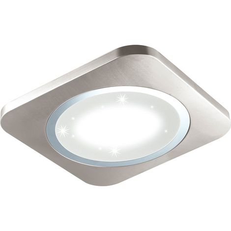Lampe de chantier LED effet cristal plafonnier salle de travail éclairage chromé Eglo 97664 (1/2)