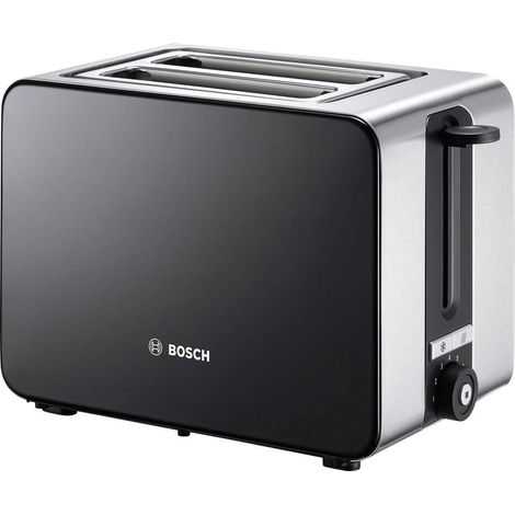 Bosch Haushalt TAT7203 Tostapane Con griglia scaldabriosche integrata acciaio inox, Nero (1/5)