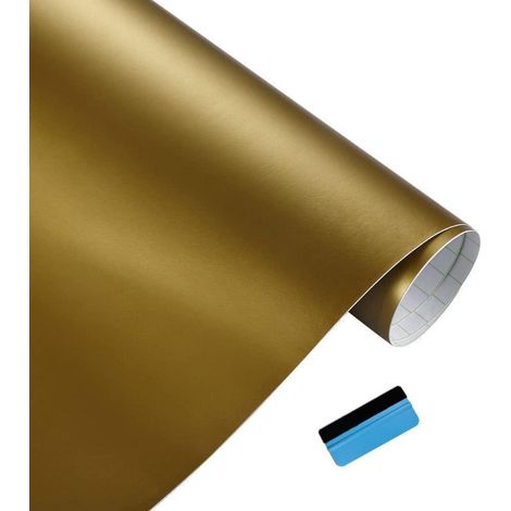 Matte Vinylfolie für Auto & Motorrad, blasenfrei, Gold 30x150cm (1/5)
