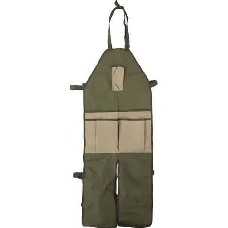 Tablier de Jardin avec Poches Multiples, Résistant à la Saleté et à l'Usure, Portable pour Potiers et Artistes Tatoueurs, Couture Vert Khaki (1/5)