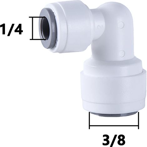 (5-10 pièces) Coude pour eau RO, filetage mâle/femelle 90°, tuyau POM 1/4" et 3/8", raccord rapide pour filtre à osmose inverse d'aquarium. (1/5)