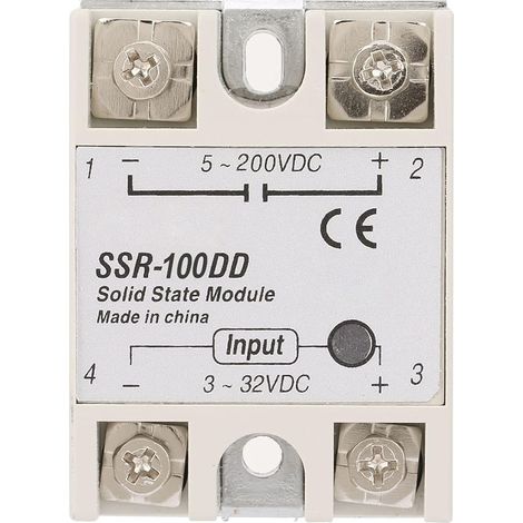 SSR-100DD Module de Relais à Semi-conducteurs Entrée DC 3-32V DC Relais Solide Relais Statique relais (1/5)