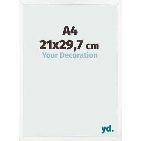 yd. - Cadre photo A4 21x29.7 - Blanc Brillant - MDF - Bologna
