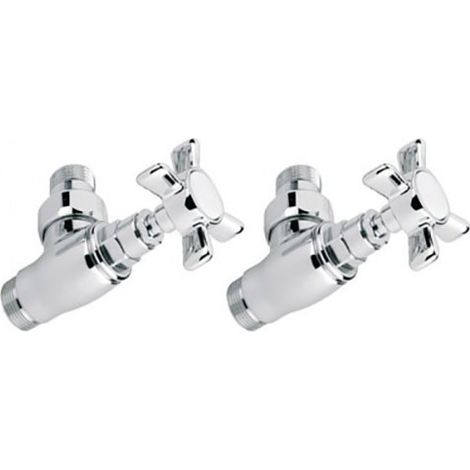 Set Regel-Eckventil SX verchromt Retro Durchfluss/ Rückkehr zur Wand - TGERSTCR01 (1/5)