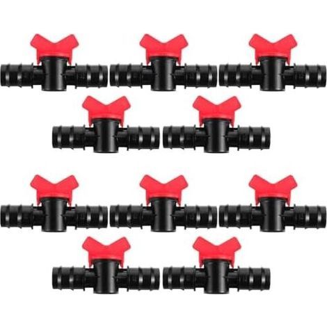 10Pcs Straight Capillary Valve Watering Valve Plastic Irrigation Valve Hose Accessories Irrigation Fittings Drip Irrigation Valve by (1/5)