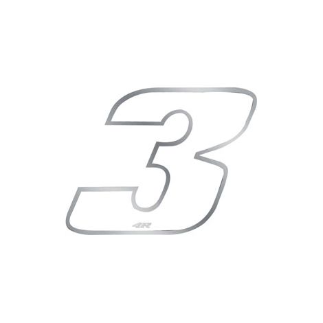 Numeri Gara Anodizzati 27 x 37 mm - Numeri: 3 - Colore: BIANCO