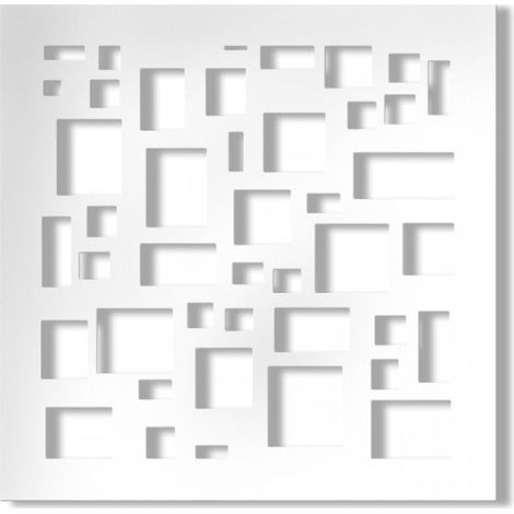 RANDOM - Pannello in PVC traforato Parasole - Colore: bianco - Misura: 73x73 cm