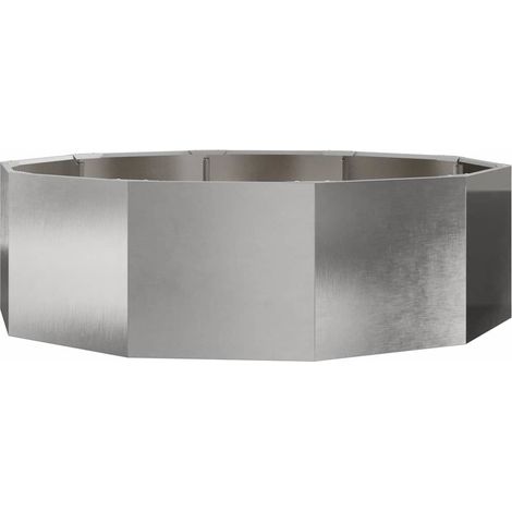 Pflanzkübel Silber 120 x 120 x 35 cm Edelstahl vidaXL