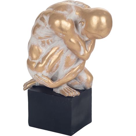 Signes Grimalt Figure de figure de personne Figure Nude Man Gold Bronze 14x24x32cm 28804