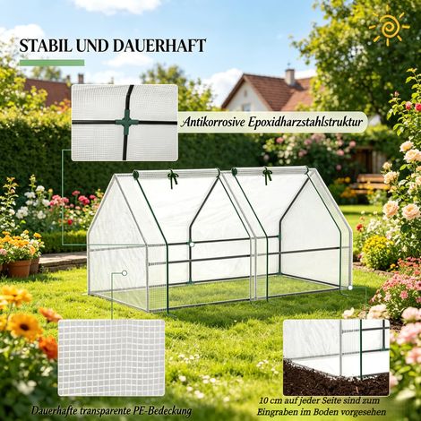 Serre de jardin compacte en aluminium, tente de protection végétale pratique, mini-abri pour plantes d'extérieur, design fonctionnel, kit seul (sans accessoires) (1/5)