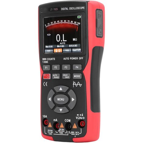 Multimètre oscilloscope numérique portable avec écran LCD couleur de 2,8 pouces et 9999 points, idéal pour la réparation automobile. (1/5)