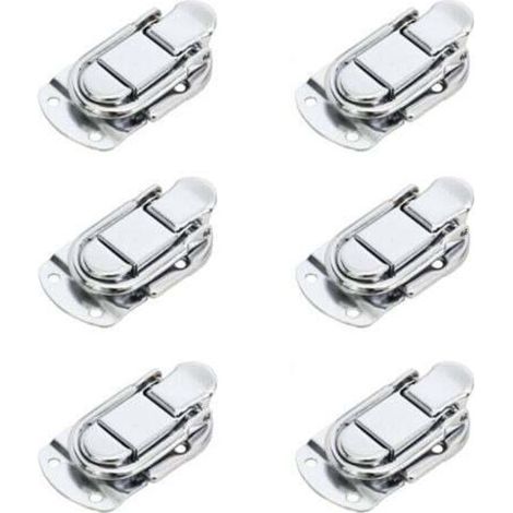 Fermeture à Levier Fermoir à Bascule Loquets Verrou 6 pcs Loquet à Bascule en alliage d'aluminium pour Coffret, Cadeaux Boîte, Tiroir, Armoire, Trousse médical, Coffre à Outils. (1/4)
