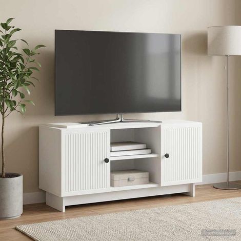 vidaXL Mobile TV 102 x 34,5 x 50 cm Bianco Legno ingegnerizzato (1/5)