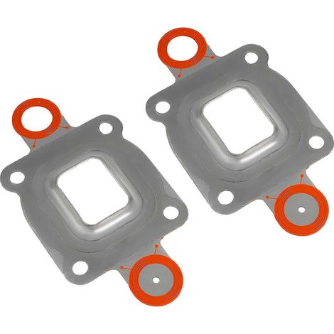 Joint de coude de collecteur d'échappement à sec (lot de 2) pour moteurs MerCruiser 4.3L, 5.0L et 5.7L V6 et V8 (références : 27-864850A02 et 27-864850A1). (1/4)