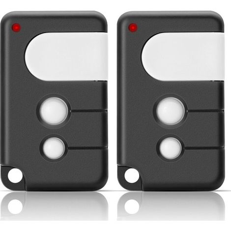 Télécommande 433,92 MHz Lot de 2 pour Porte de Garage – Compatible avec Modèles 3 Canaux TX4RUNI TX2REV 84335EML 84333E 94333E 4335EML