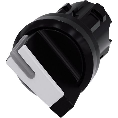 Siemens 3SU10022BC600AA0 3SU1002-2BC60-0AA0 Commutateur à manette collerette plastique noir, blanc 1