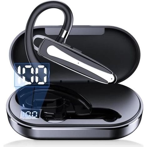 Hsility Bluetooth Headset with Microphone, Bluetooth V5.3 USB-C Rechargeable Waterproof Bluetooth Headset for Mobile Phones