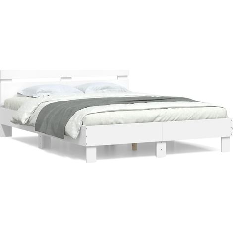 Maison Exclusive - Estructura de cama sin colchón blanco 140x190