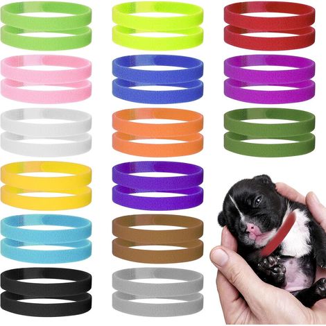 Lot de 15 colliers identification chiots réglables – 15 couleurs vives – Nylon et polyester – Pour animaux de 0 à 8 semaines (1/5)
