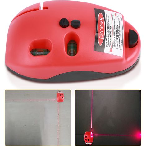 Roter Infrarot-Laser mit 2 vertikalen und horizontalen Kreuzlinien, Winkelmesser, Wandwasserwaage (1/5)