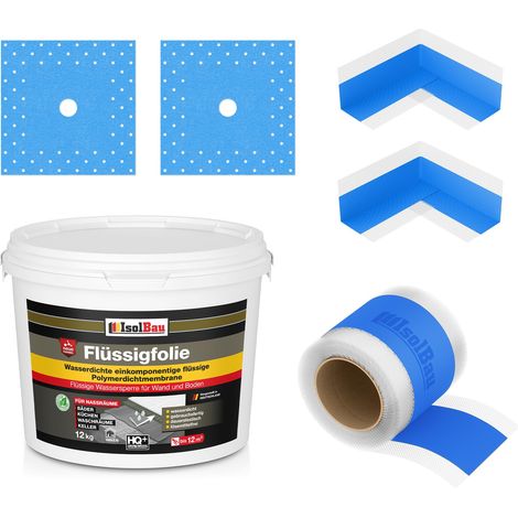 Dichtset Dusche Flüssigfolie 12 kg Abdichtset Dichtband Duschelement Set Bad (1/5)