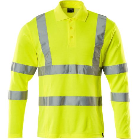 Mascot Warnschutz Polo-Shirt SAFE CLASSIC langarm 18283 Gr. S warngelb