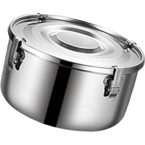 Boîtes de rangement en acier inoxydable robustes idéales pour le camping et les pique-niques Organisation de stockage des aliments en plein air (1/5)