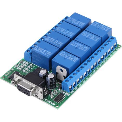 8-Kanal 12V DB9 RS232 Relaismodul für Fernsteuerung und Hausautomation (1/5)