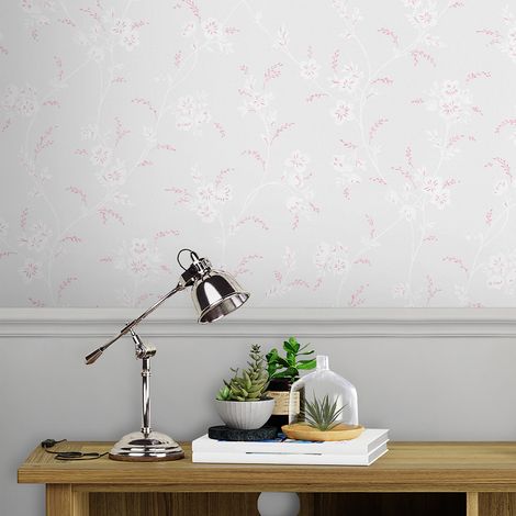 Papier peint intissé Laura Ashley Eva Floral Sugared 1005 x 52cm Mauve, rose (1/5)